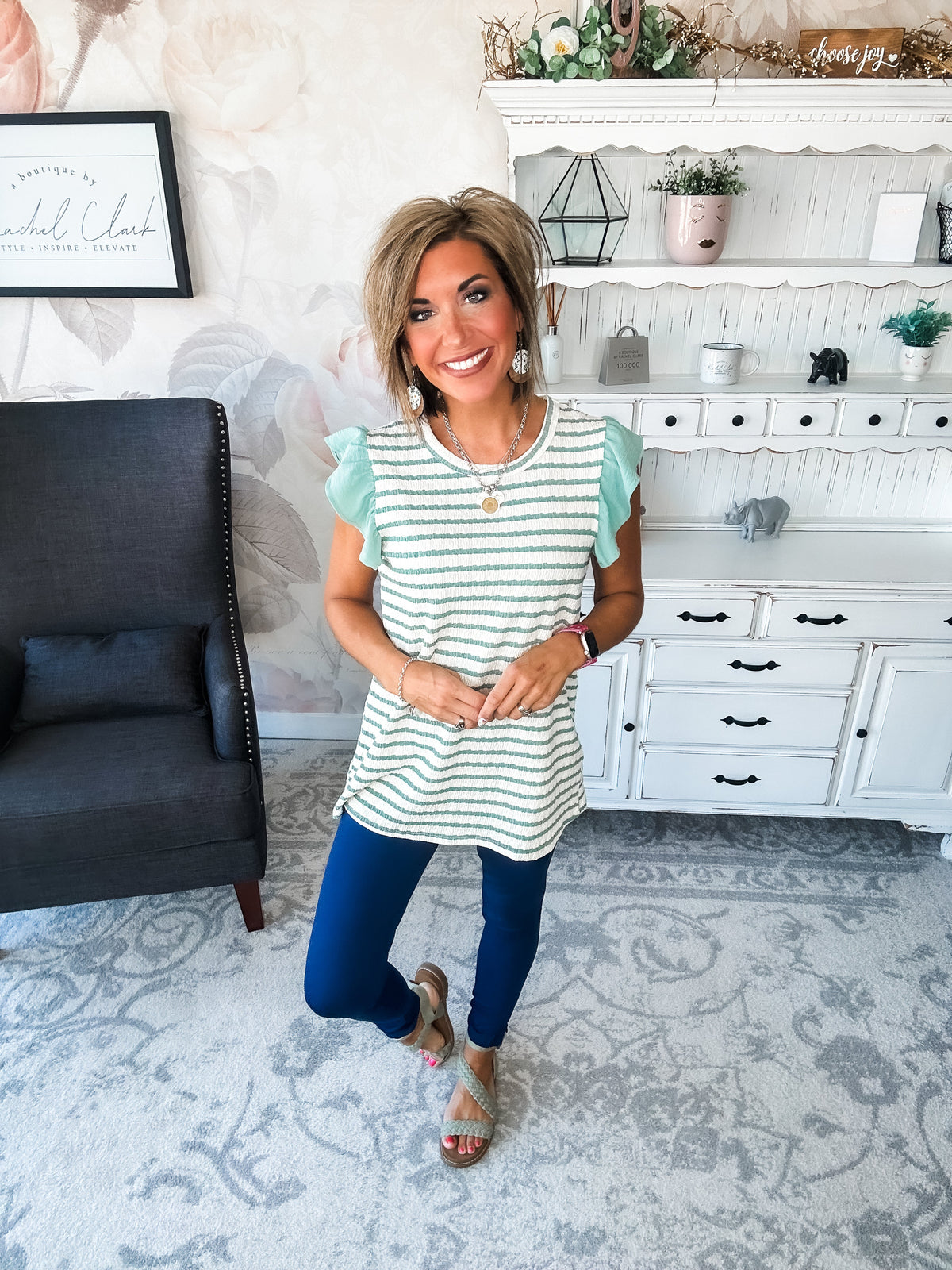 Mend A Broken Heart Top - Sage