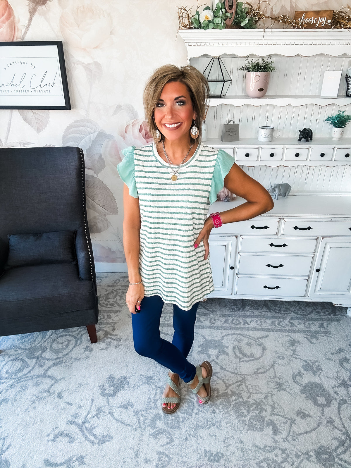 Mend A Broken Heart Top - Sage