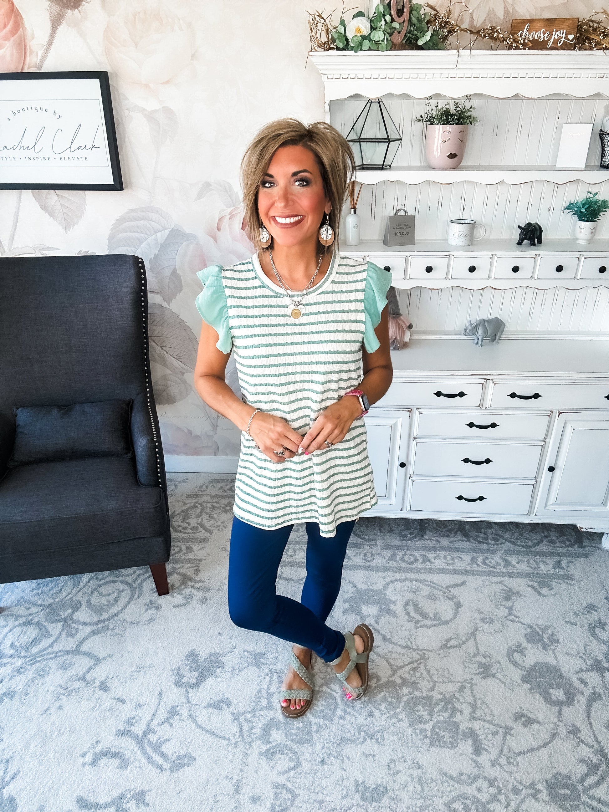 Mend A Broken Heart Top - Sage