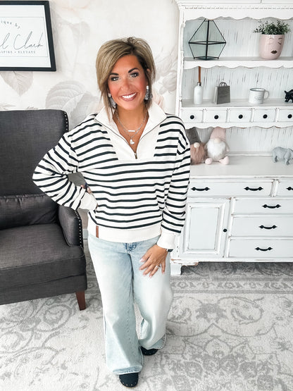 Ampersand Avenue Zip Sweater - Risk Taker