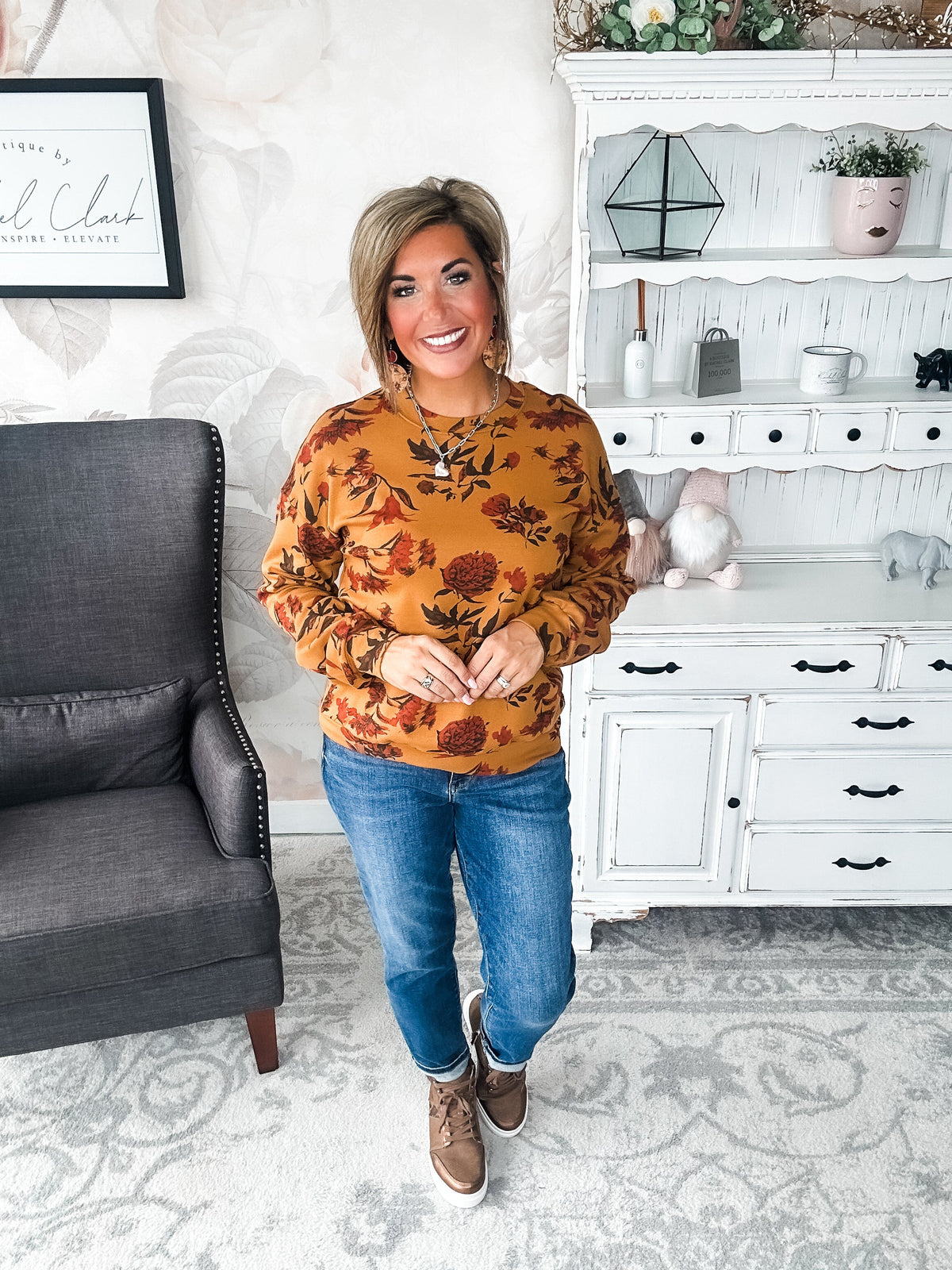 Ampersand Avenue University Pullover - Fall Bouquet