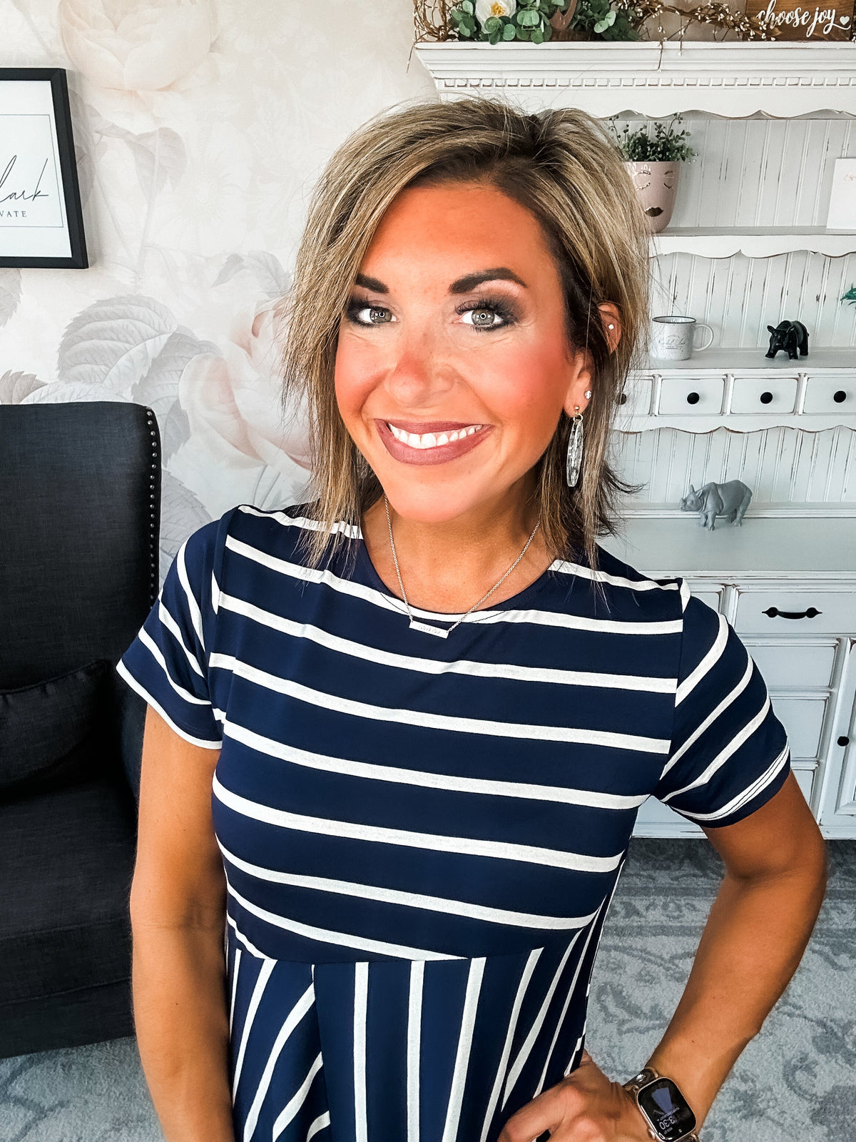 Call Me Back Home Dress - Navy