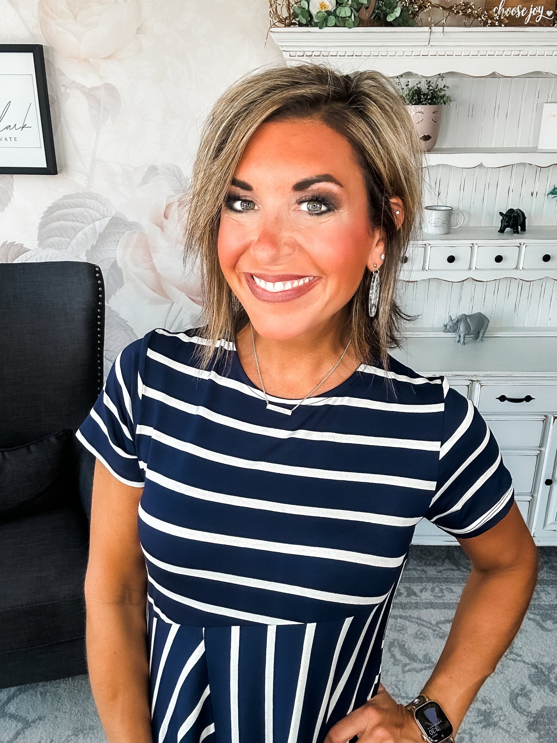 Call Me Back Home Dress - Navy