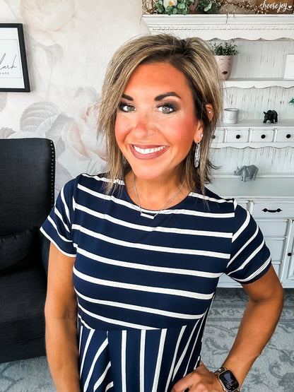 Call Me Back Home Dress - Navy