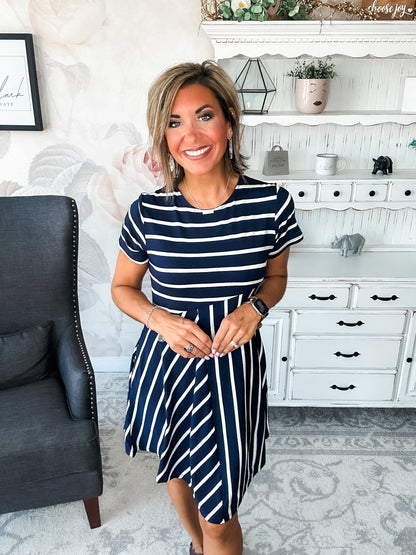 Call Me Back Home Dress - Navy
