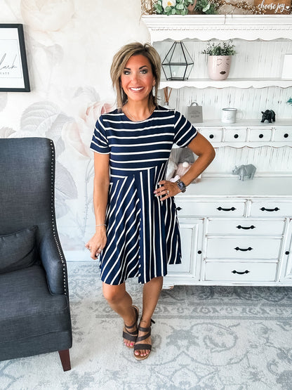 Call Me Back Home Dress - Navy