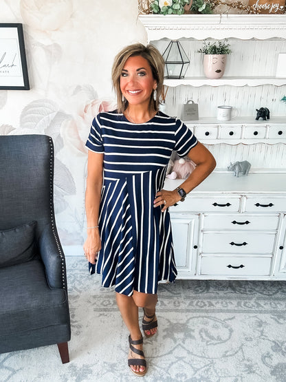 Call Me Back Home Dress - Navy