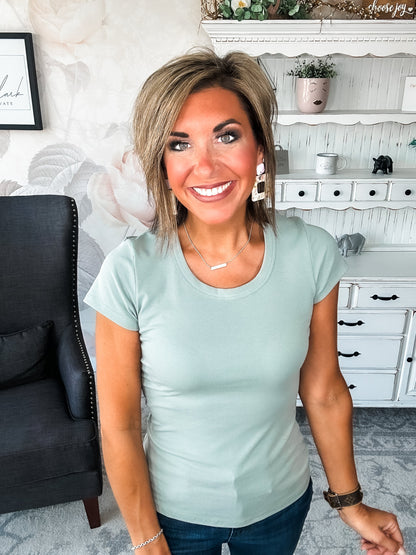 Could Go Back Short Sleeve Tee - Smokey Olive