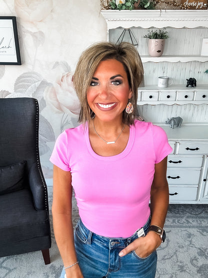 Could Go Back Short Sleeve Tee - Lilac