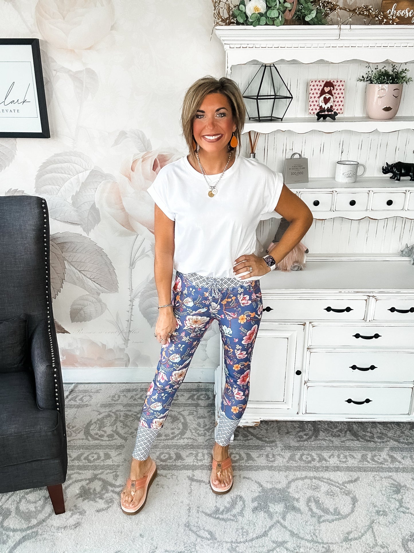 Ampersand Avenue Triple Stretch Joggers - Dancing Floral