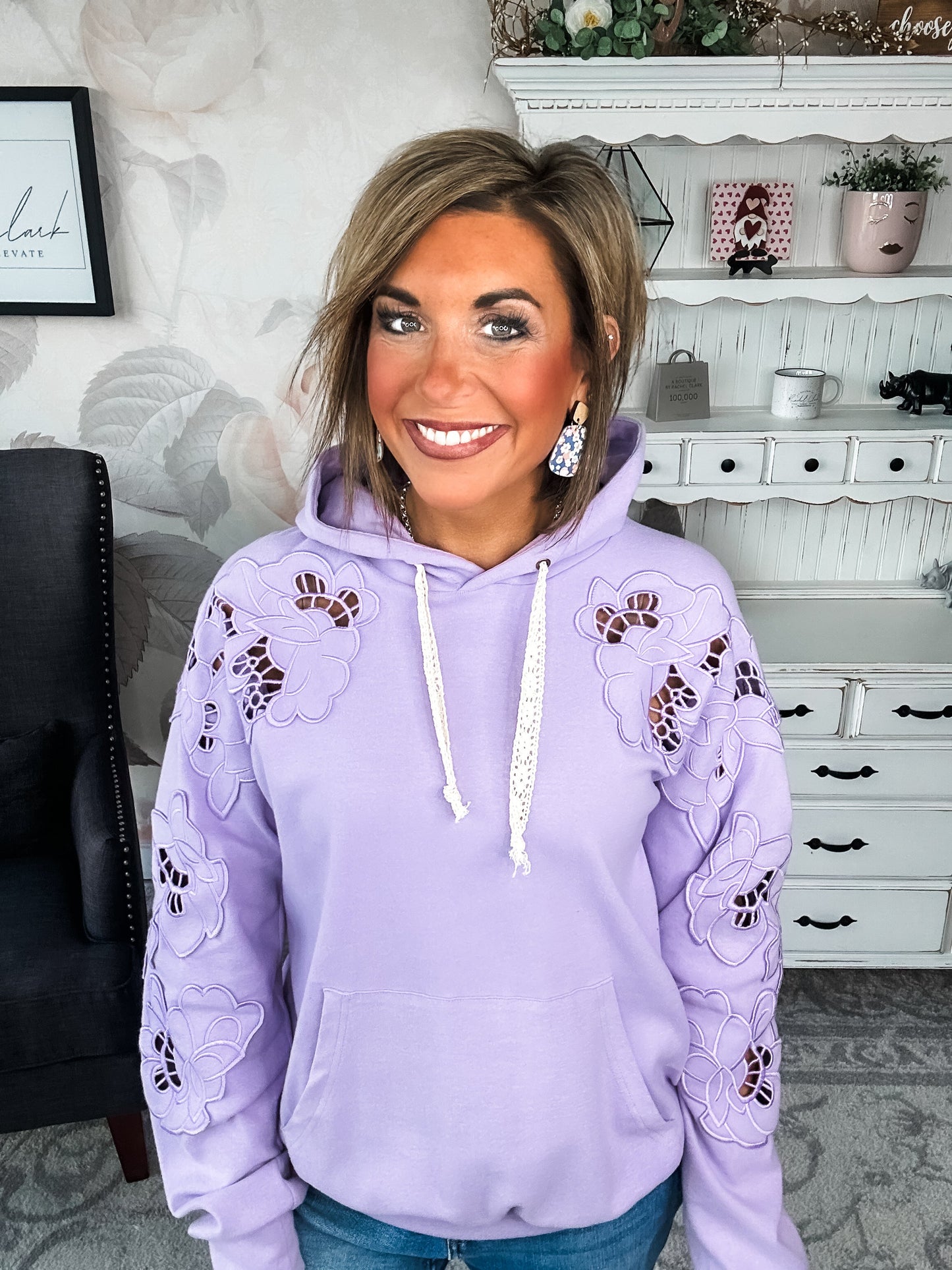 Ampersand Avenue University Hoodie - Love Story - Lilac