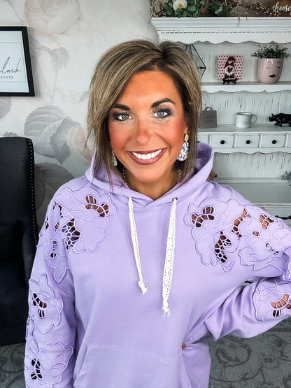 Ampersand Avenue University Hoodie - Love Story - Lilac