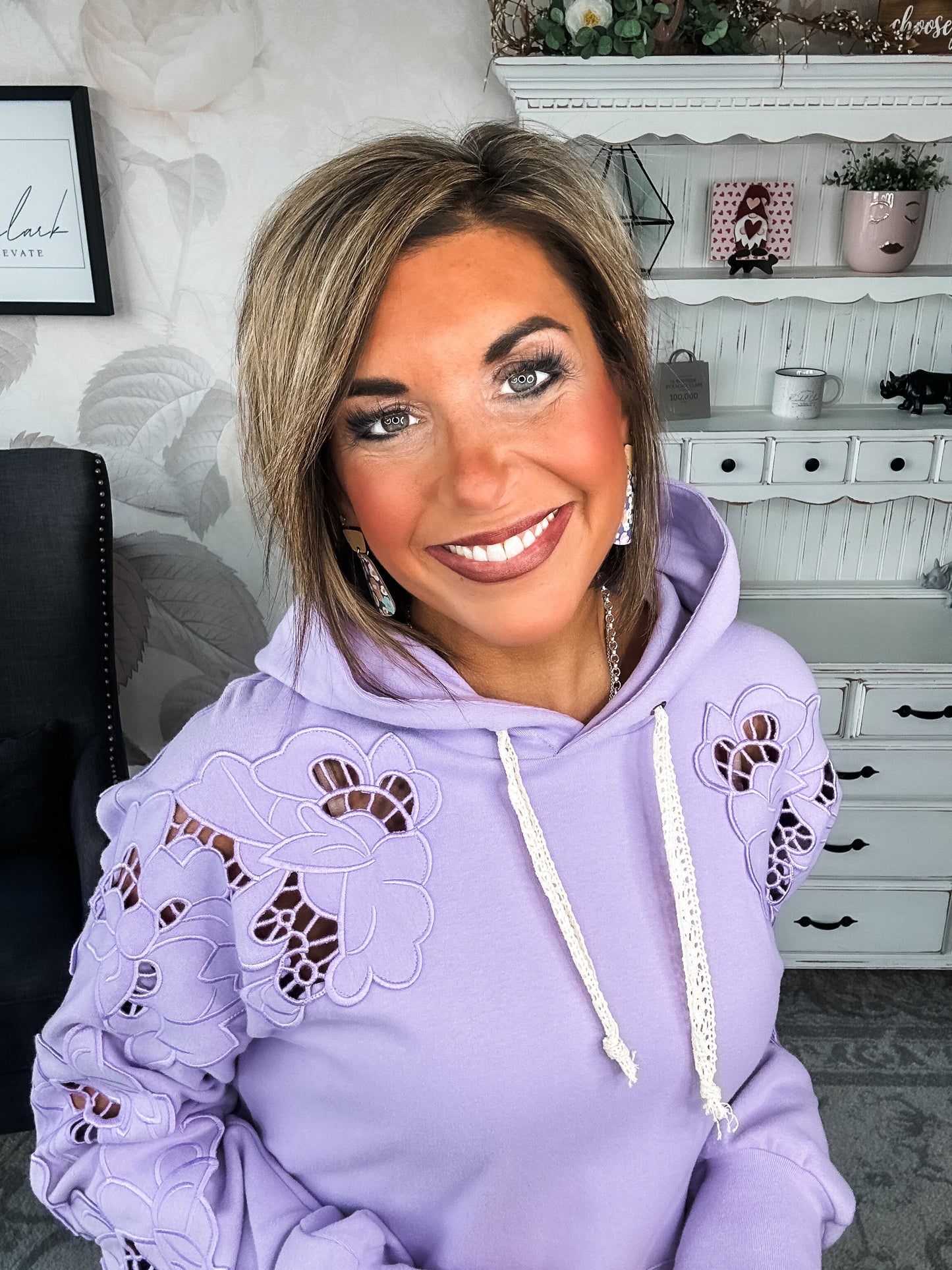 Ampersand Avenue University Hoodie - Love Story - Lilac