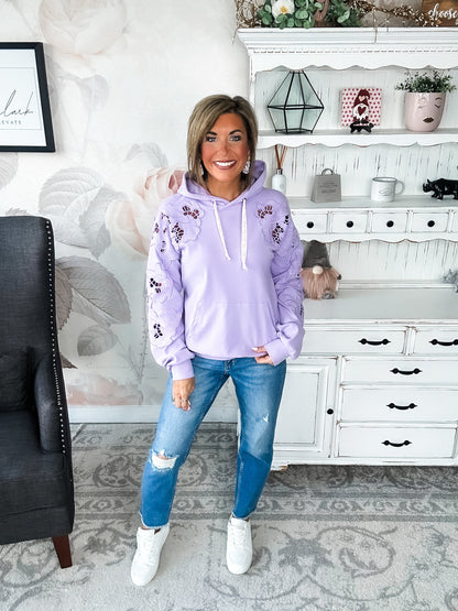 Ampersand Avenue University Hoodie - Love Story - Lilac