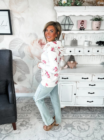 Ampersand Avenue Halfzip Sweatshirt - Garden Bloom