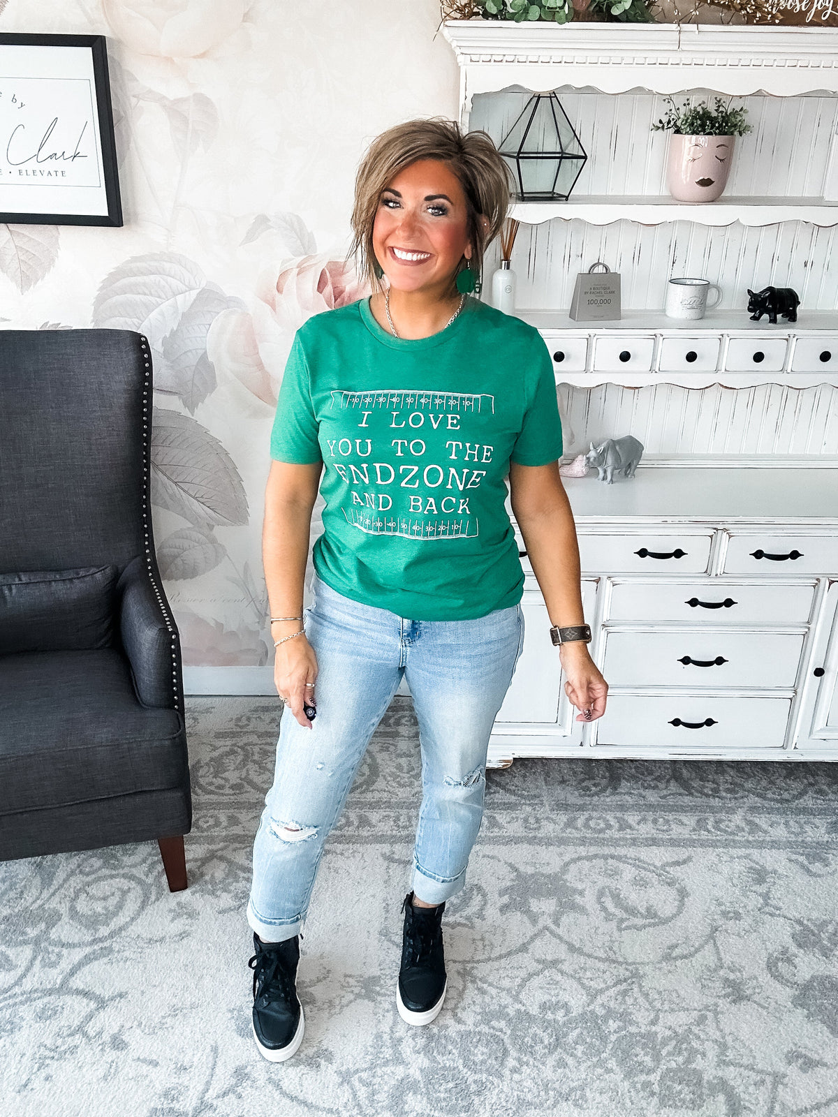 Love You To the End Zone Graphic Tee