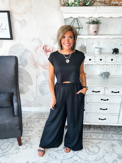 Had A Plan Jumpsuit - Black