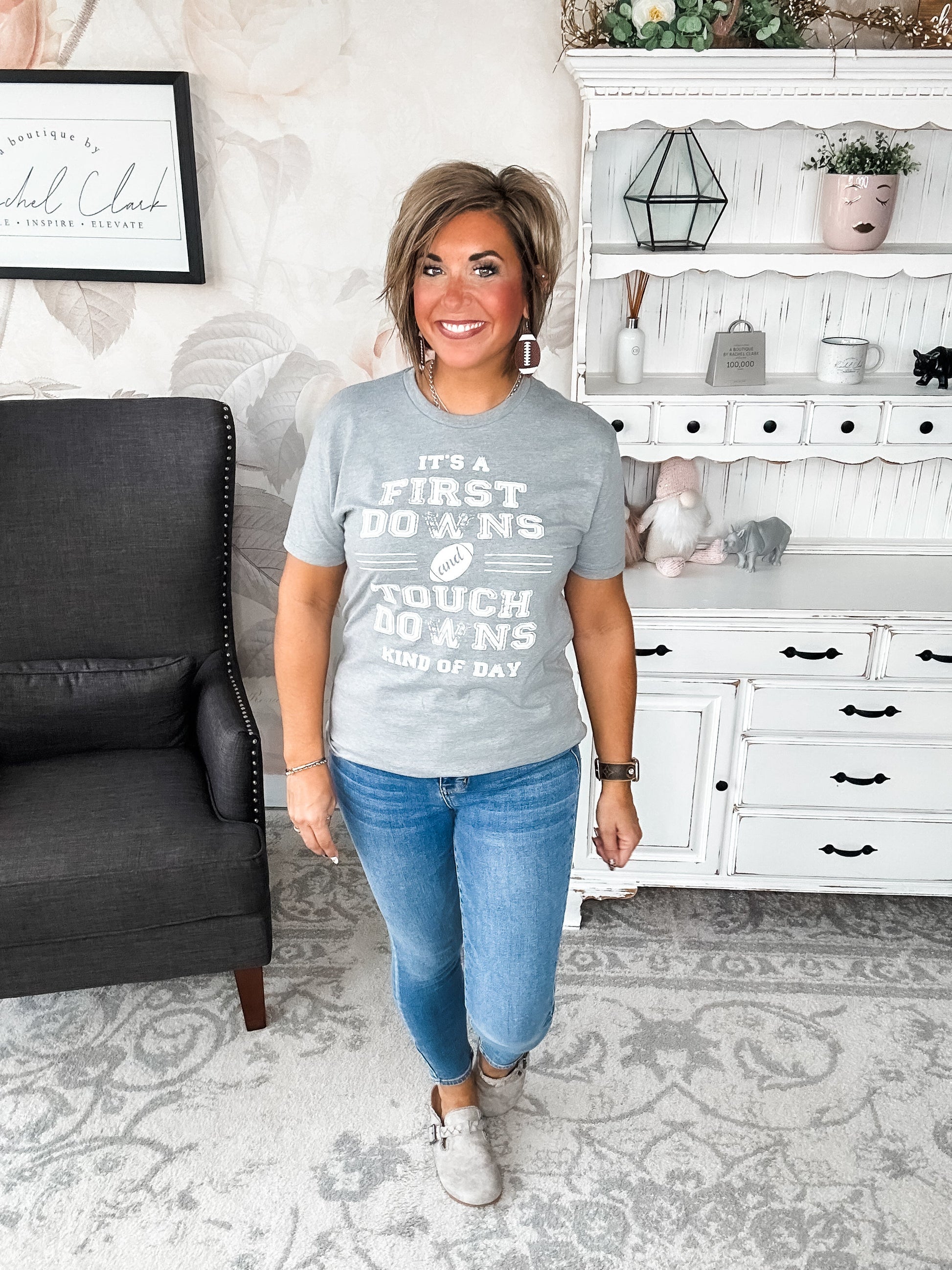 First Downs and Touchdowns Graphic Tee