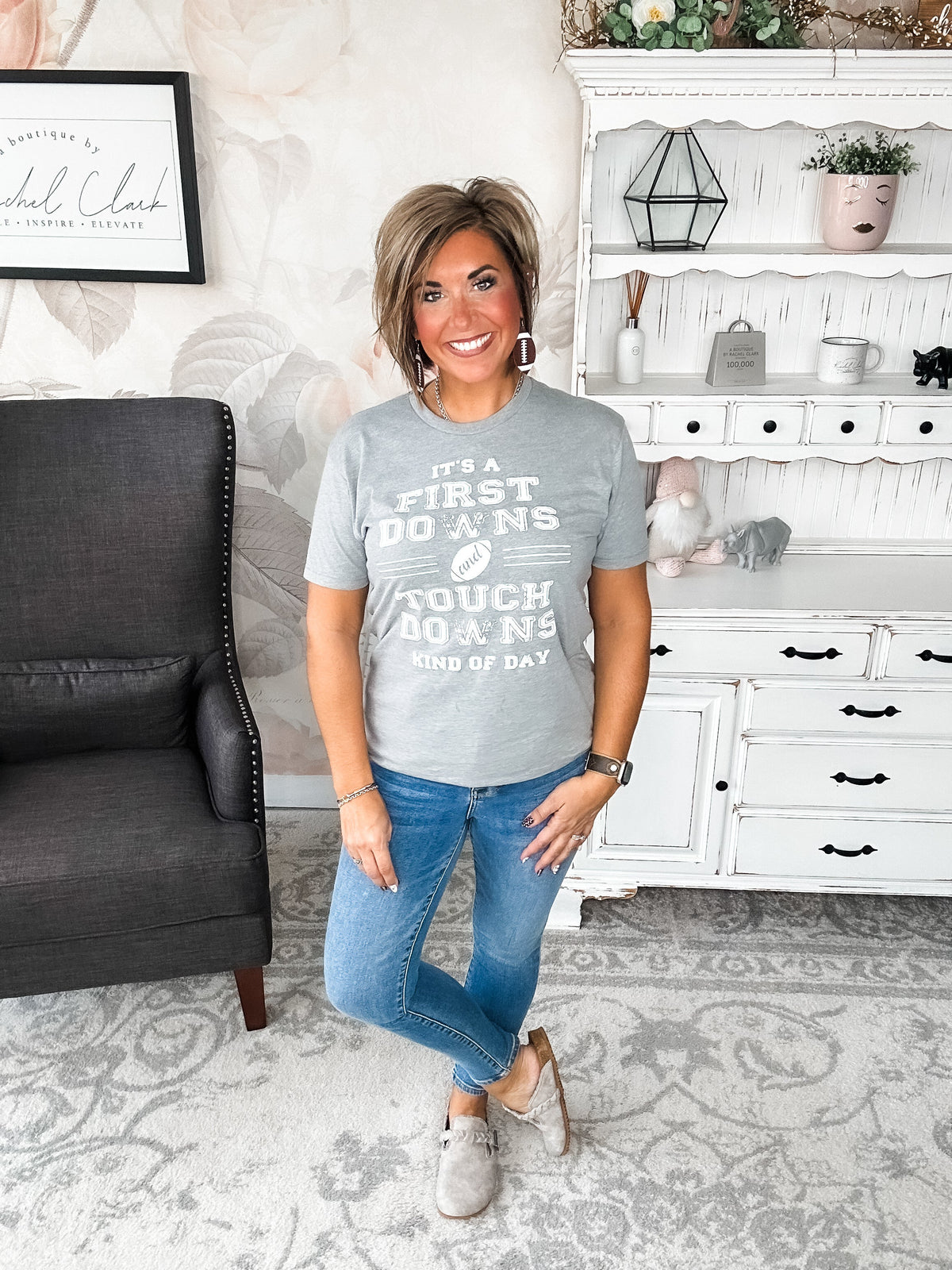 First Downs and Touchdowns Graphic Tee