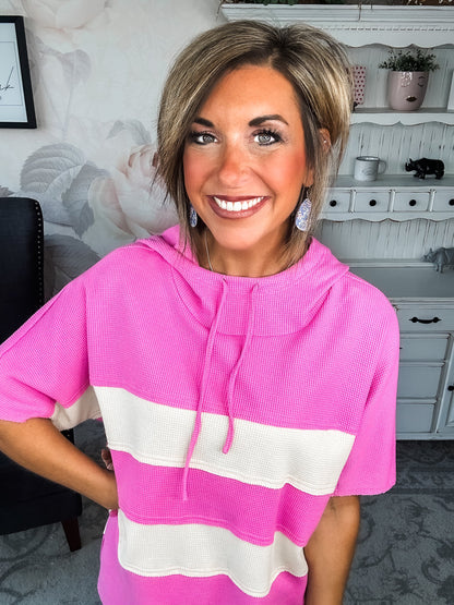 Made It All Up Hooded Top - Pink