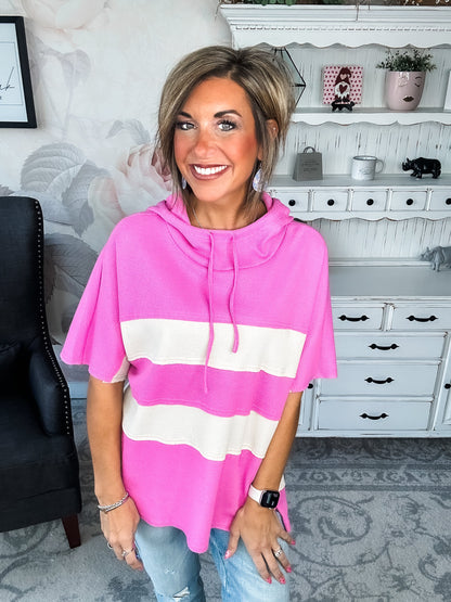 Made It All Up Hooded Top - Pink