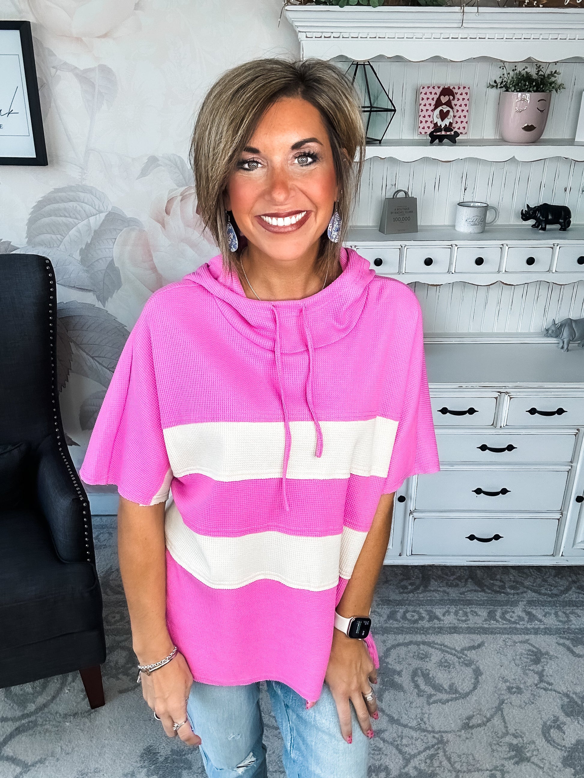 Made It All Up Hooded Top - Pink