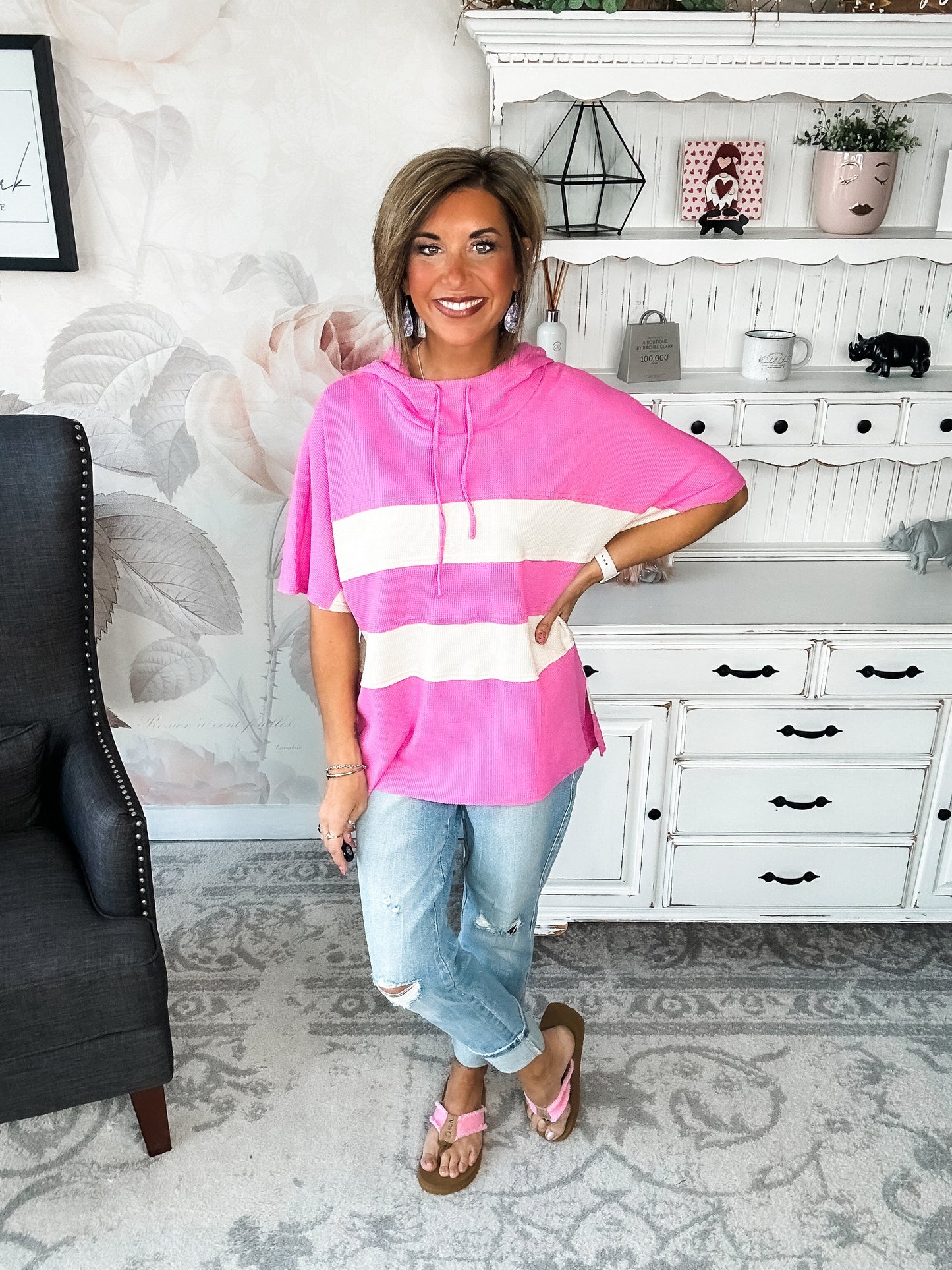 Made It All Up Hooded Top - Pink