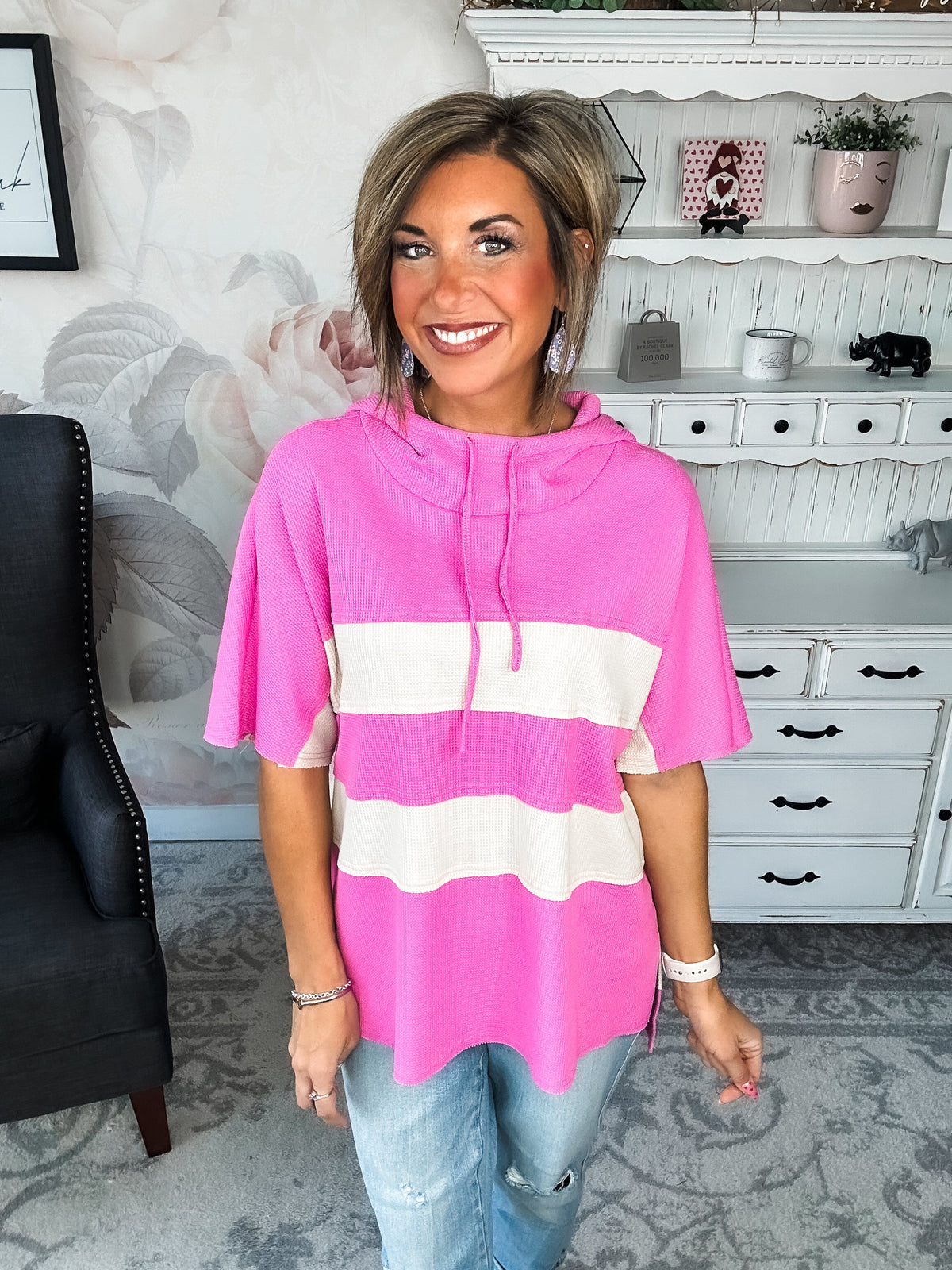 Made It All Up Hooded Top - Pink