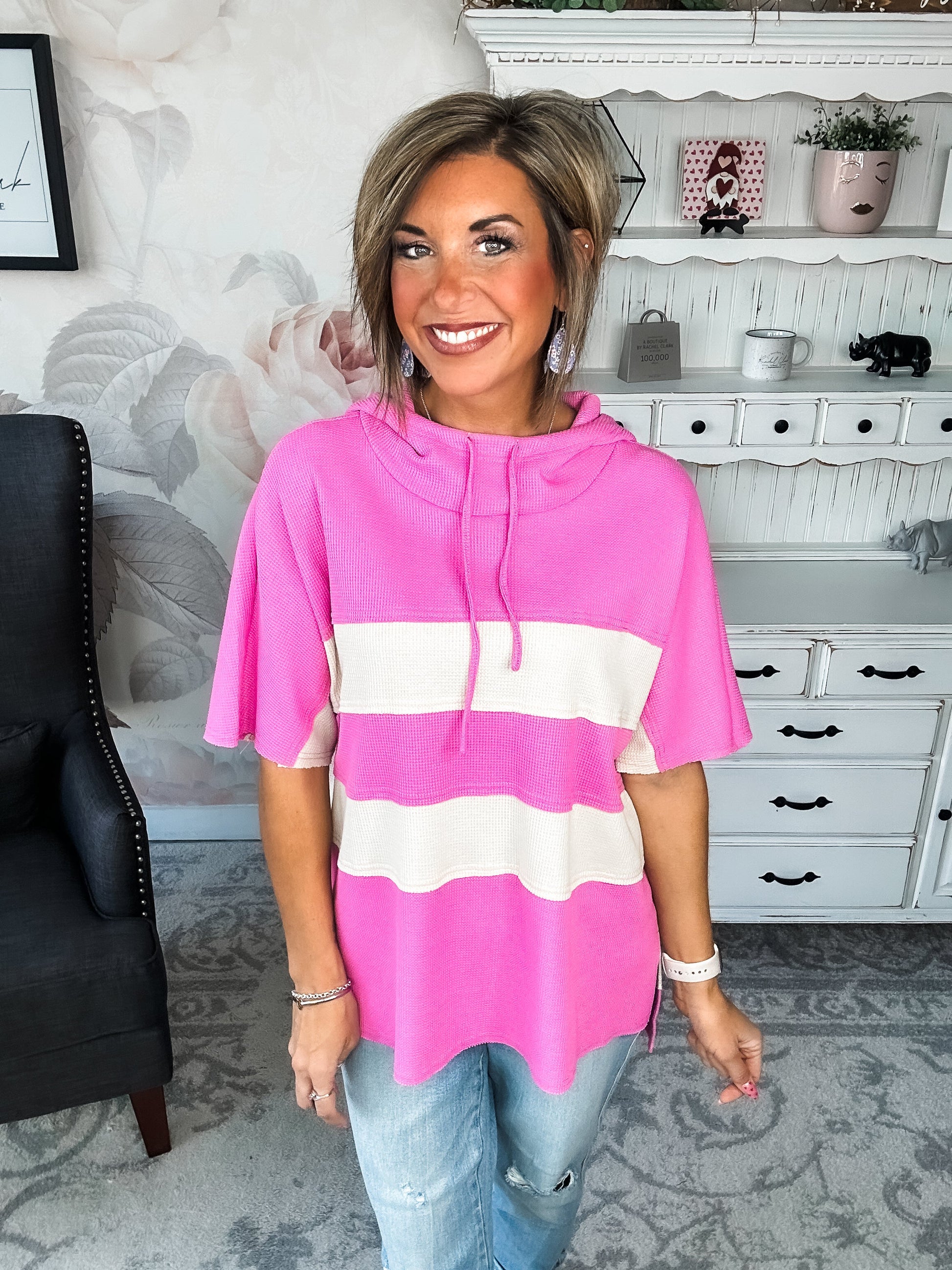 Made It All Up Hooded Top - Pink