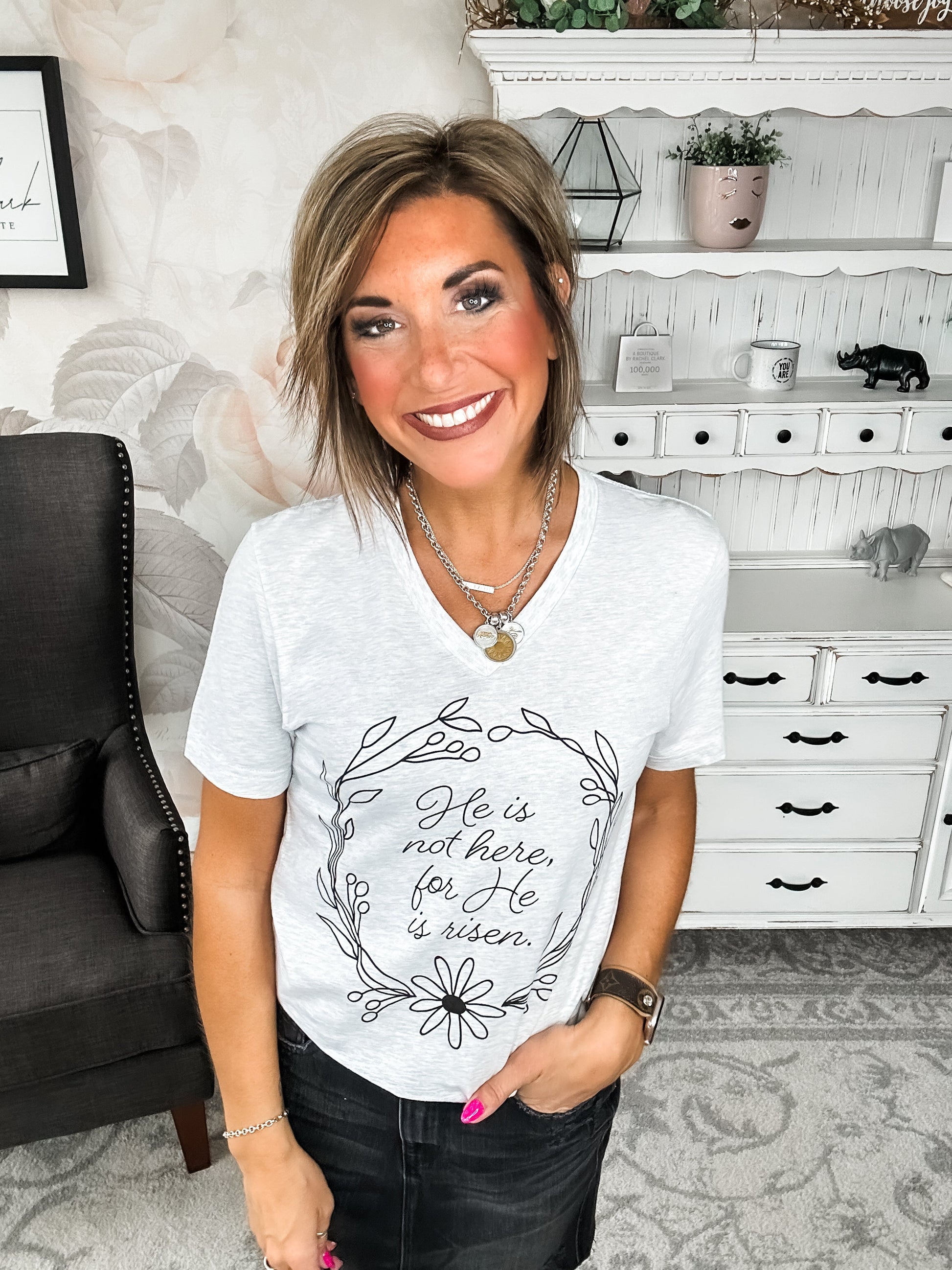He Is Risen Graphic Tee