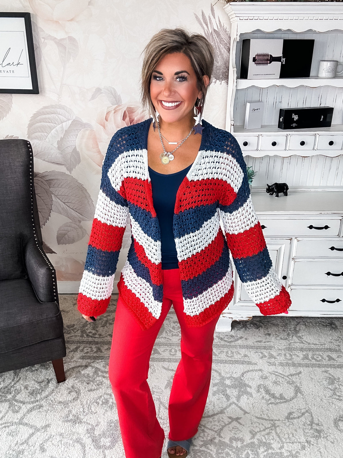 Judy Blue Tummy Control Flare Jeans - Red