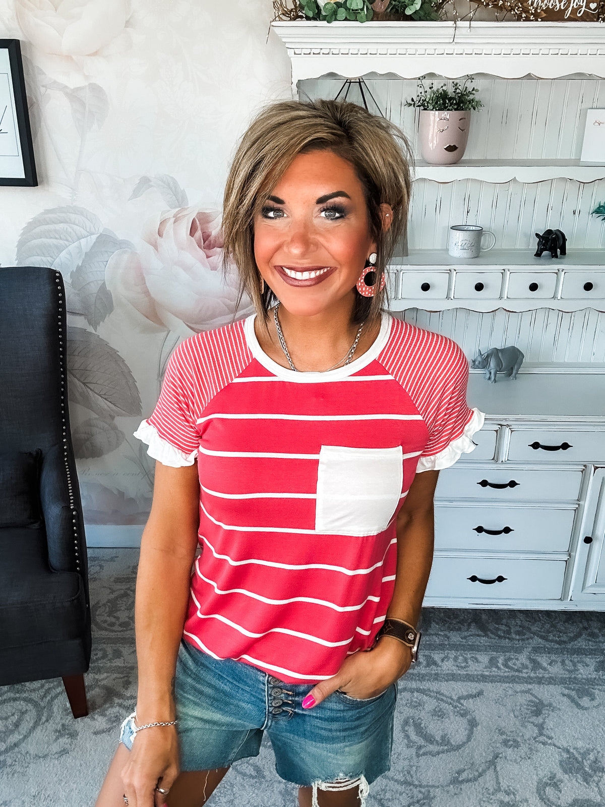 Can't Bring Me Down Tee - Coral