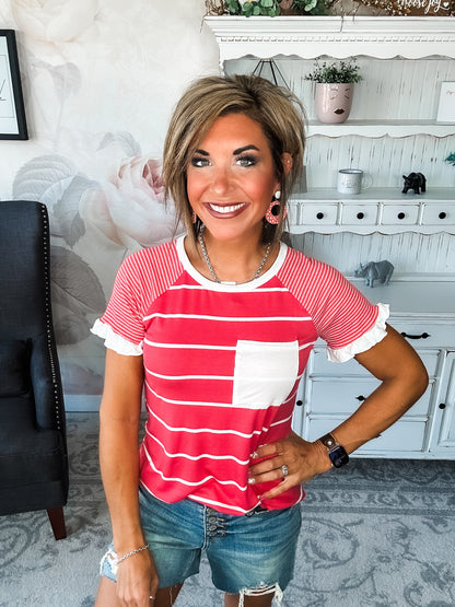 Can't Bring Me Down Tee - Coral