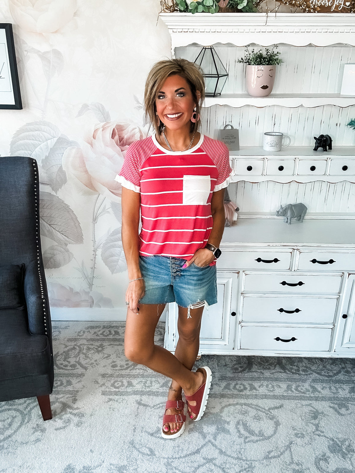 Can't Bring Me Down Tee - Coral