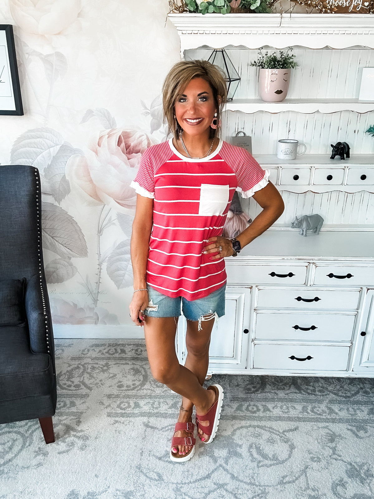 Can't Bring Me Down Tee - Coral
