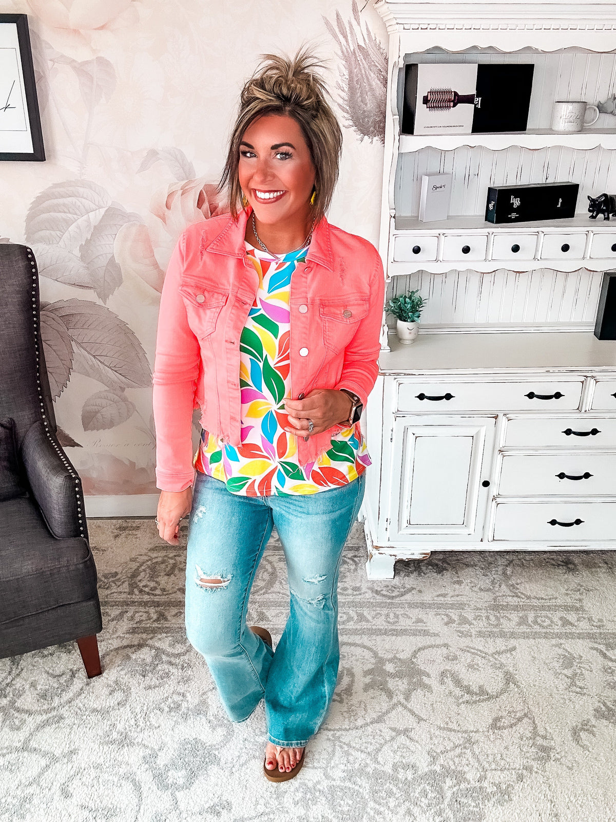 Be Optimistic Top - Multicolor Floral