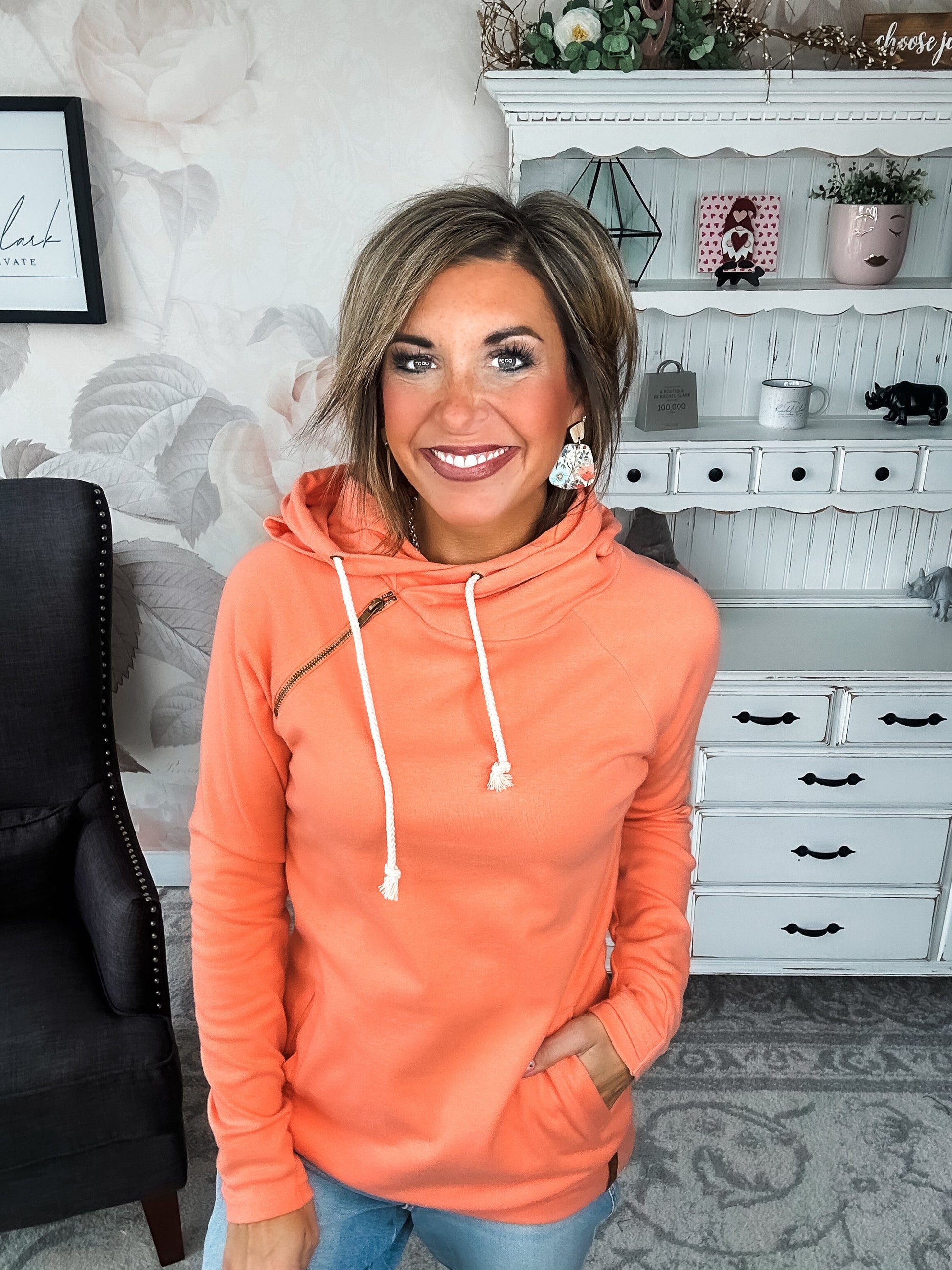 Ampersand Avenue - Doublehood™ Sweatshirt - Orange Peel