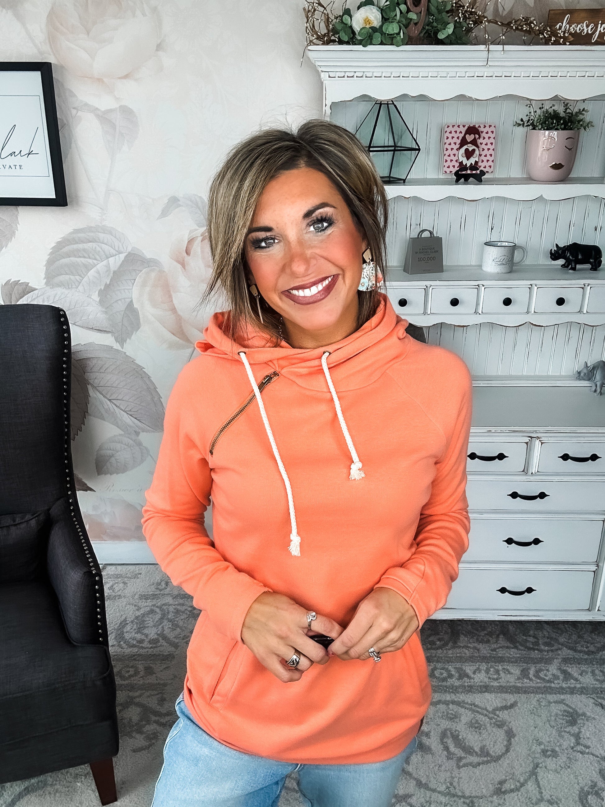 Ampersand Avenue - Doublehood™ Sweatshirt - Orange Peel
