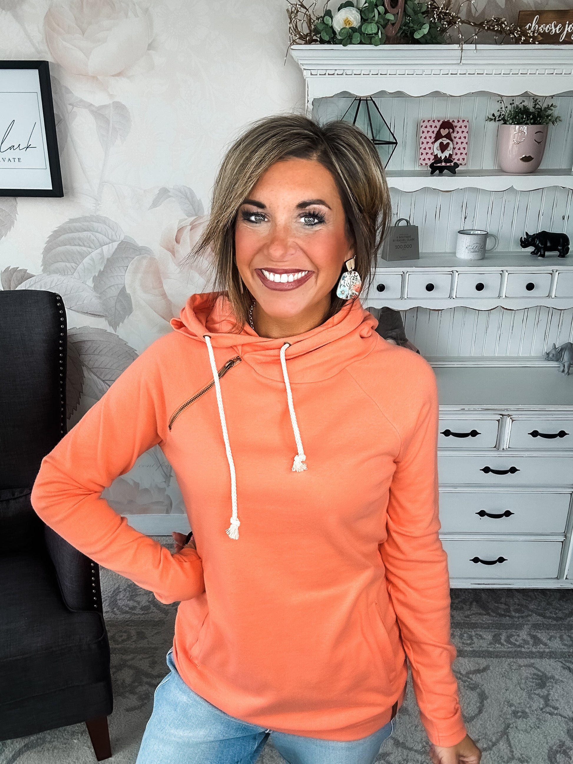 Ampersand Avenue - Doublehood™ Sweatshirt - Orange Peel