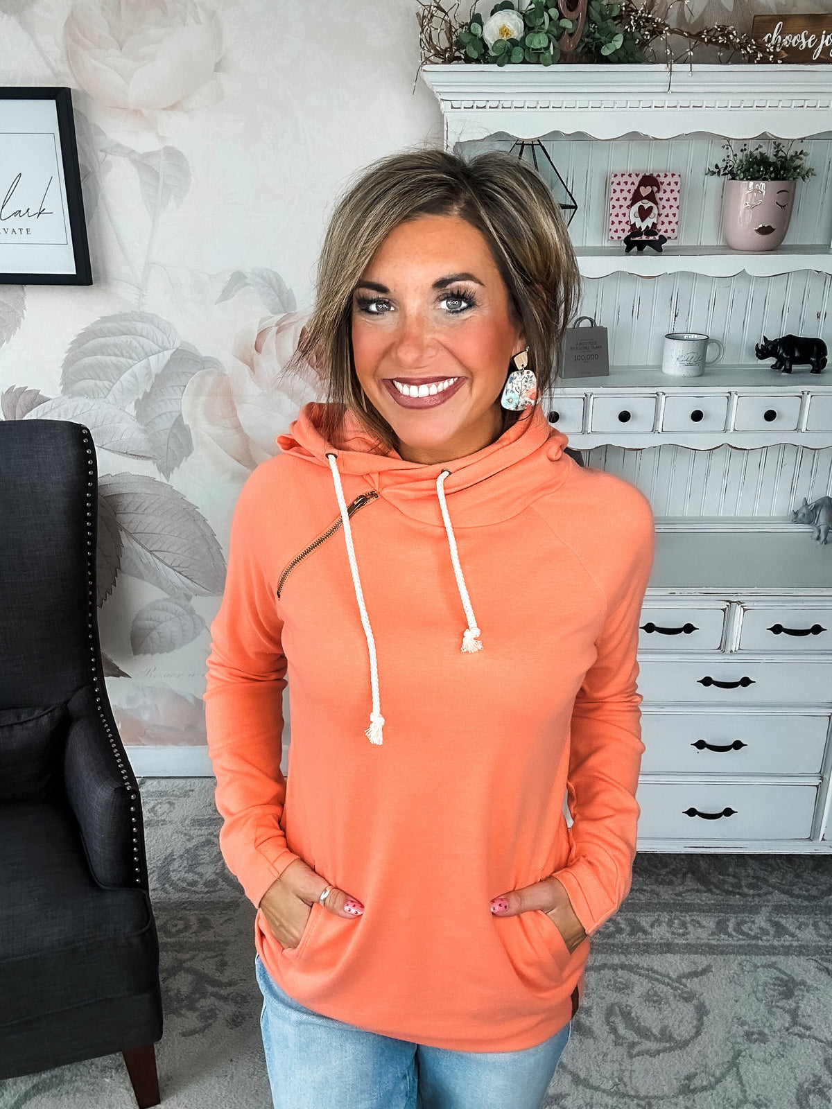 Ampersand Avenue - Doublehood™ Sweatshirt - Orange Peel