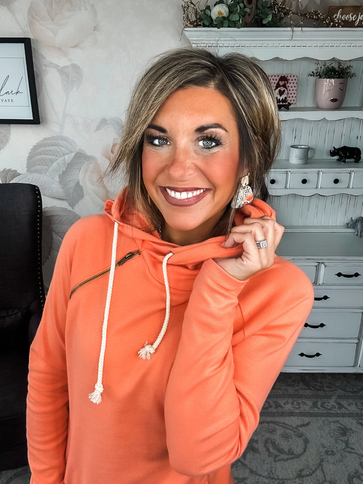Ampersand Avenue - Doublehood™ Sweatshirt - Orange Peel