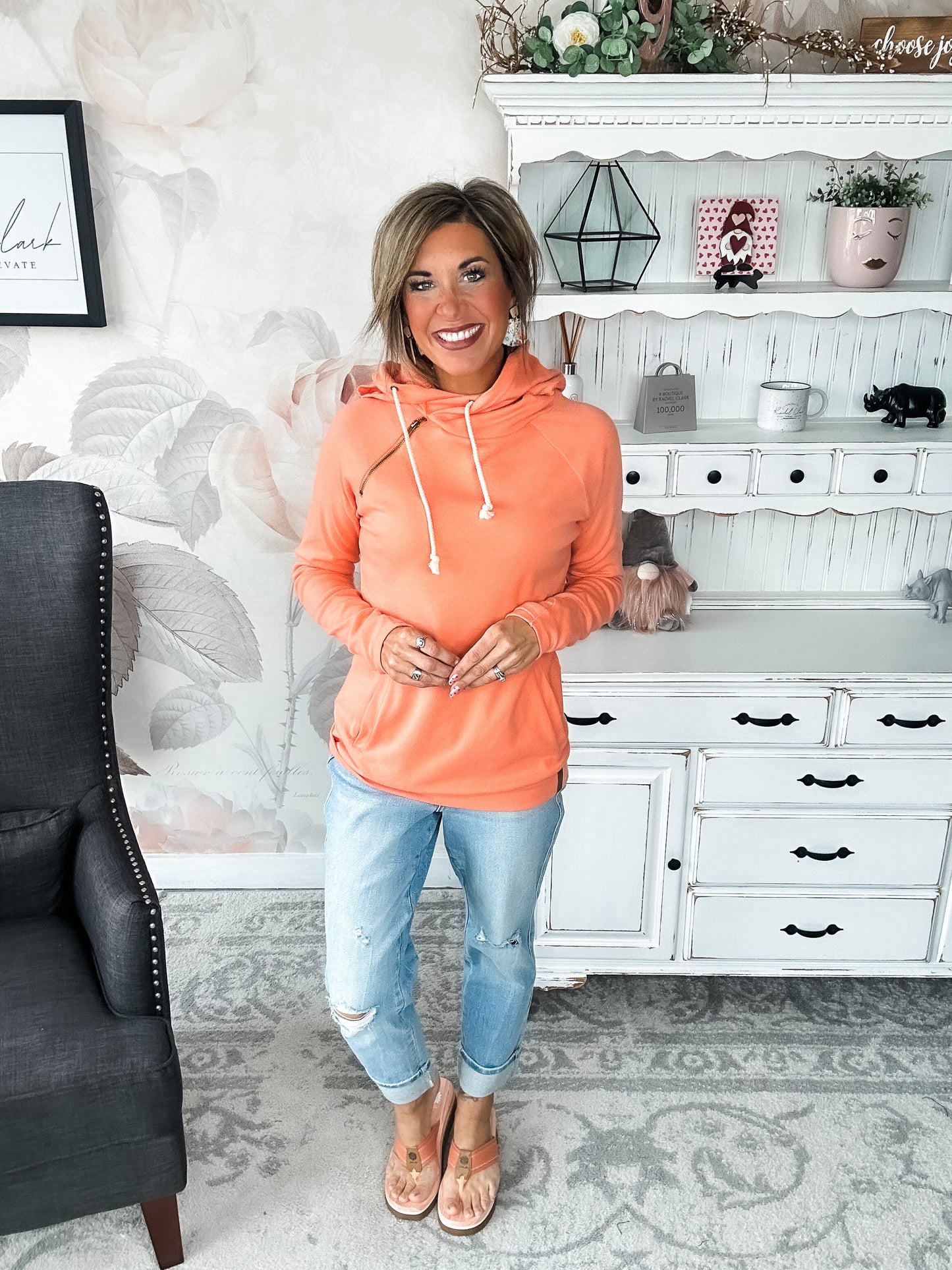 Ampersand Avenue - Doublehood™ Sweatshirt - Orange Peel