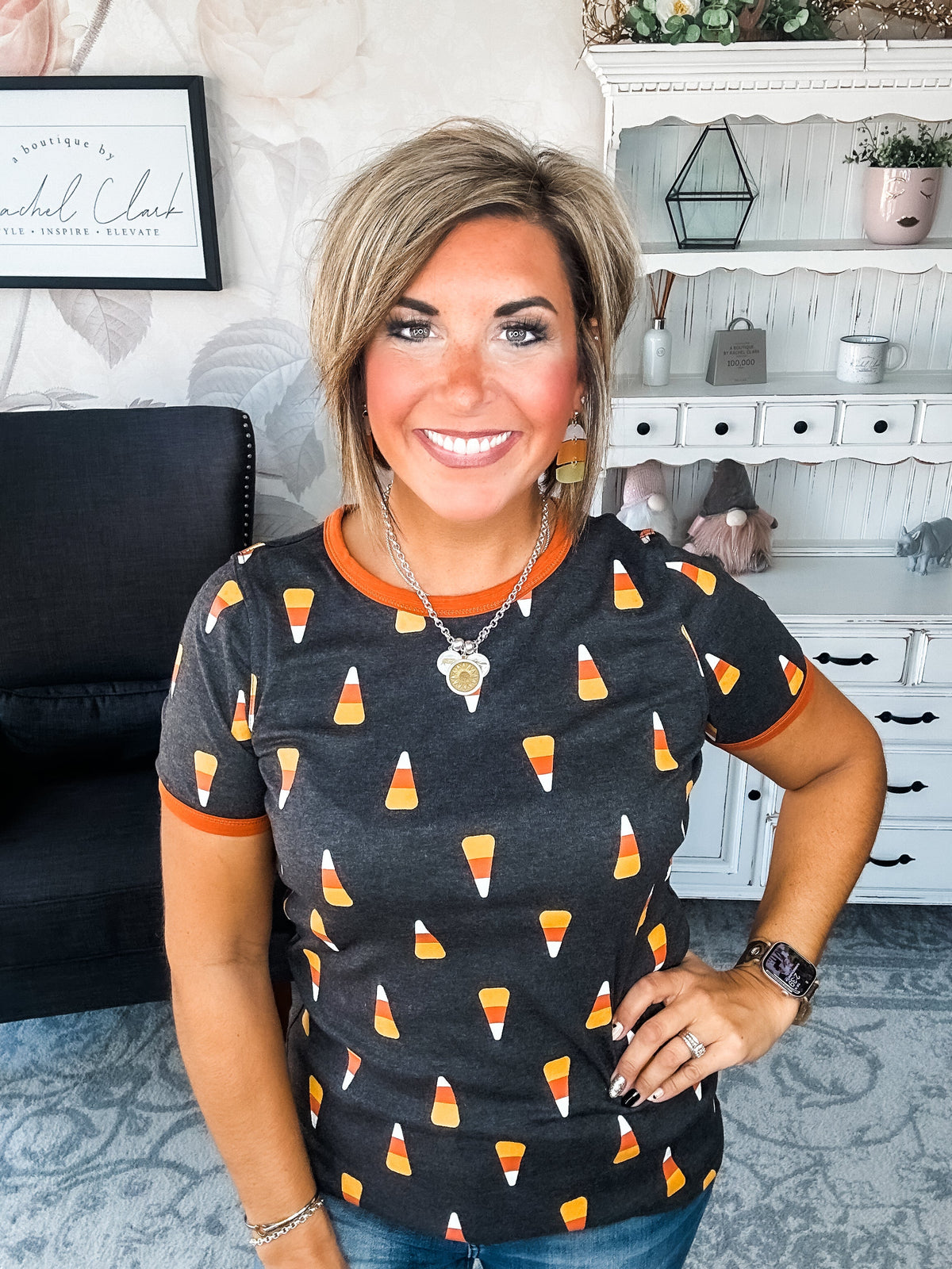 Ampersand Avenue Tee - Candy Corn Cutie