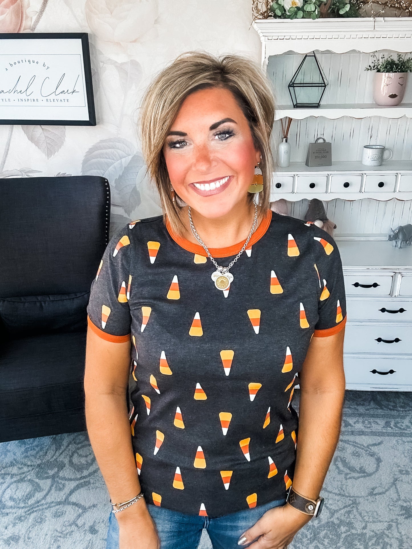 Ampersand Avenue Tee - Candy Corn Cutie