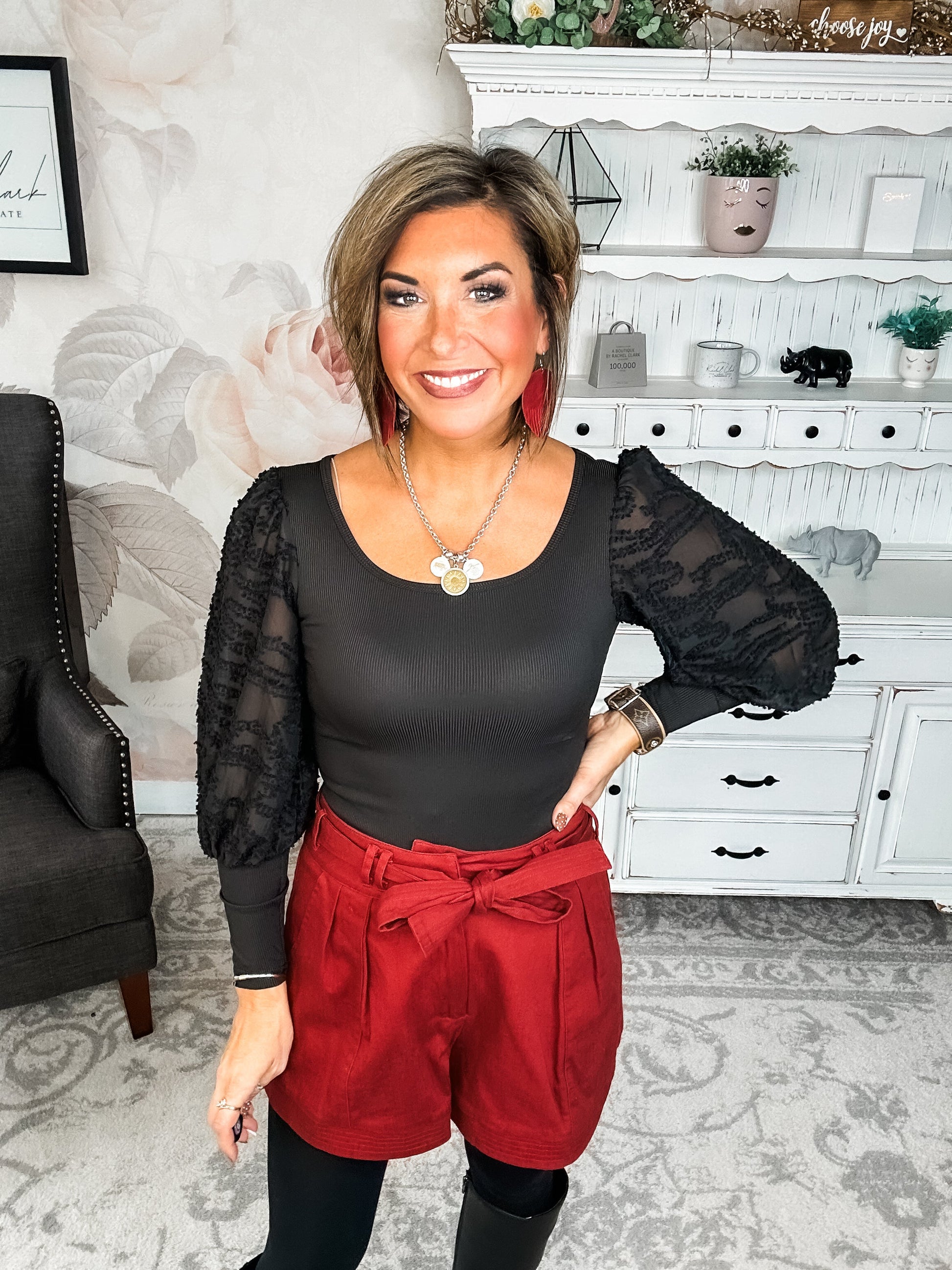 Crazy About You Belted Shorts