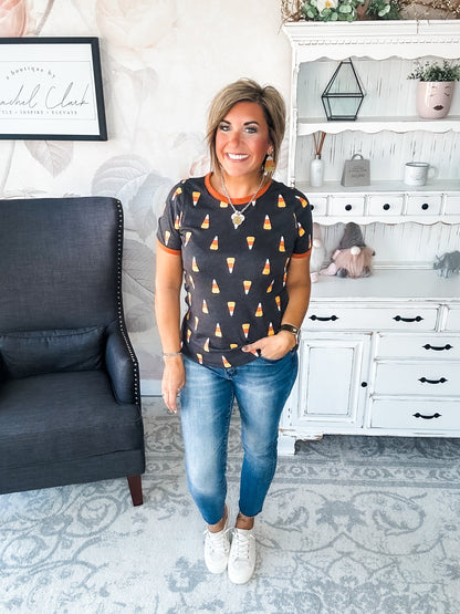 Ampersand Avenue Tee - Candy Corn Cutie