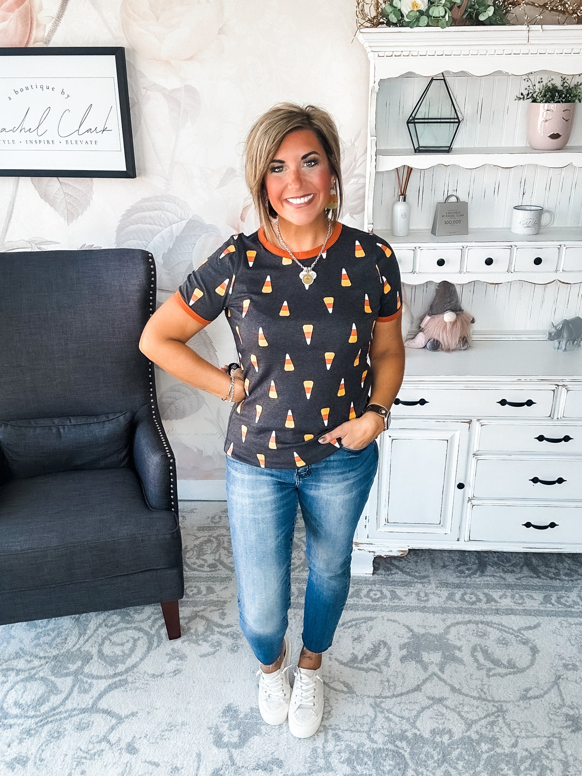 Ampersand Avenue Tee - Candy Corn Cutie