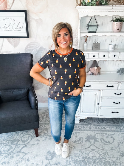 Ampersand Avenue Tee - Candy Corn Cutie