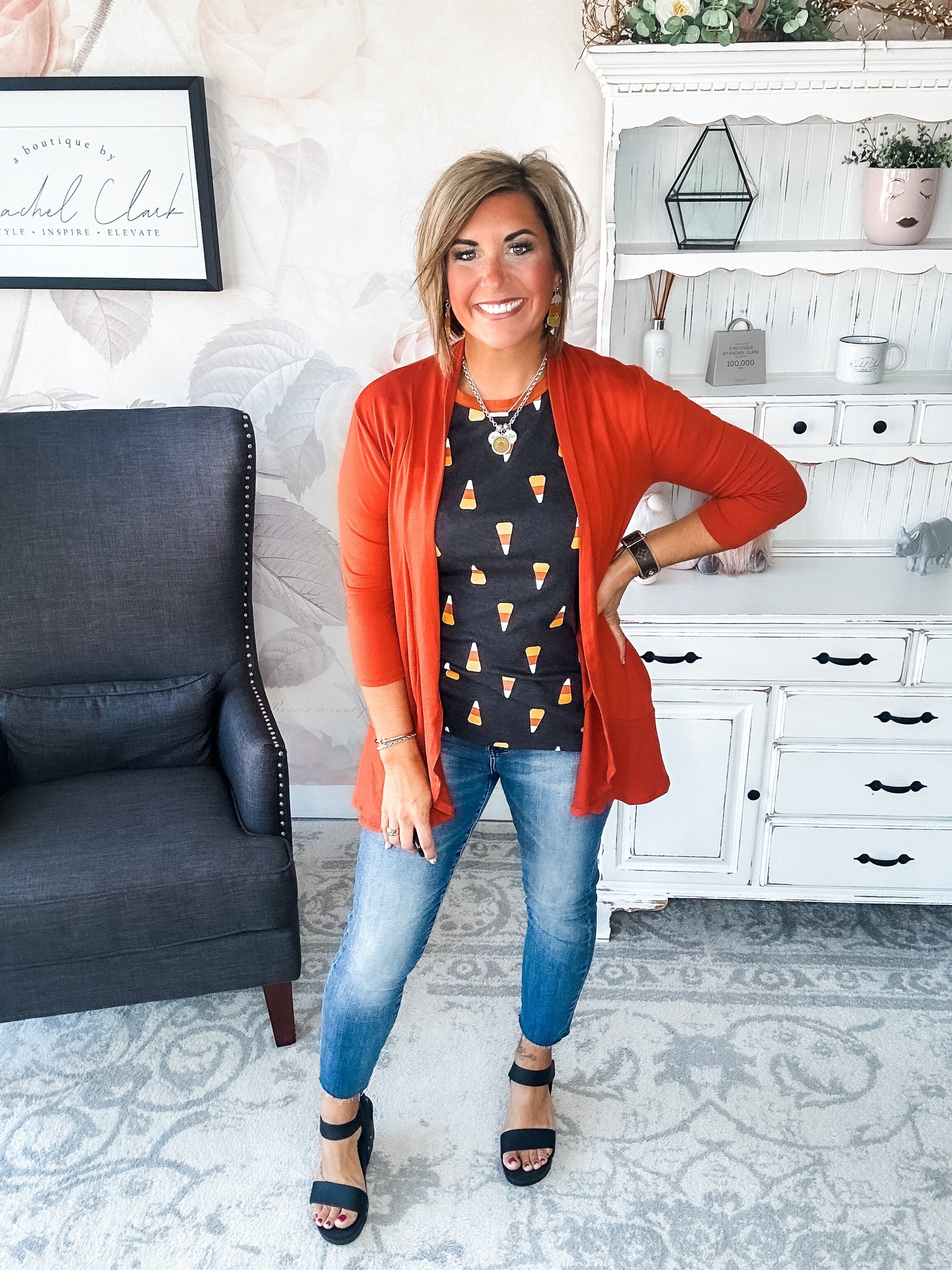 Ampersand Avenue Tee - Candy Corn Cutie