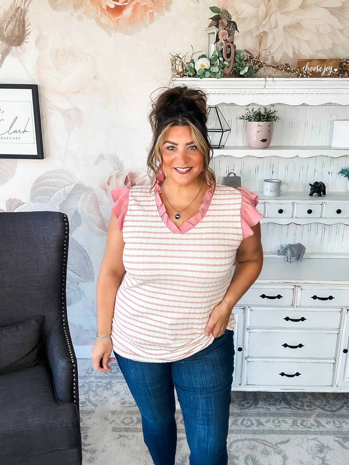 Mend A Broken Heart Top - Rose